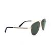 GUCCI Golden Frame Green Lens Aviator Sunglasses with Enamel Craftsmanship Men's