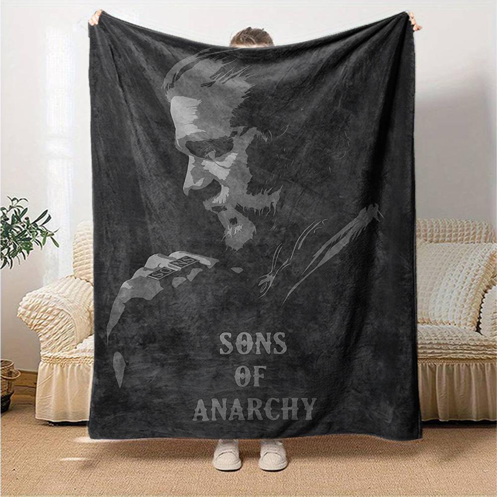1pc SONS OF ANARCHY Throw Blanket Soft Flannel, Cozy All Season Polyester Perfect for Home, Office