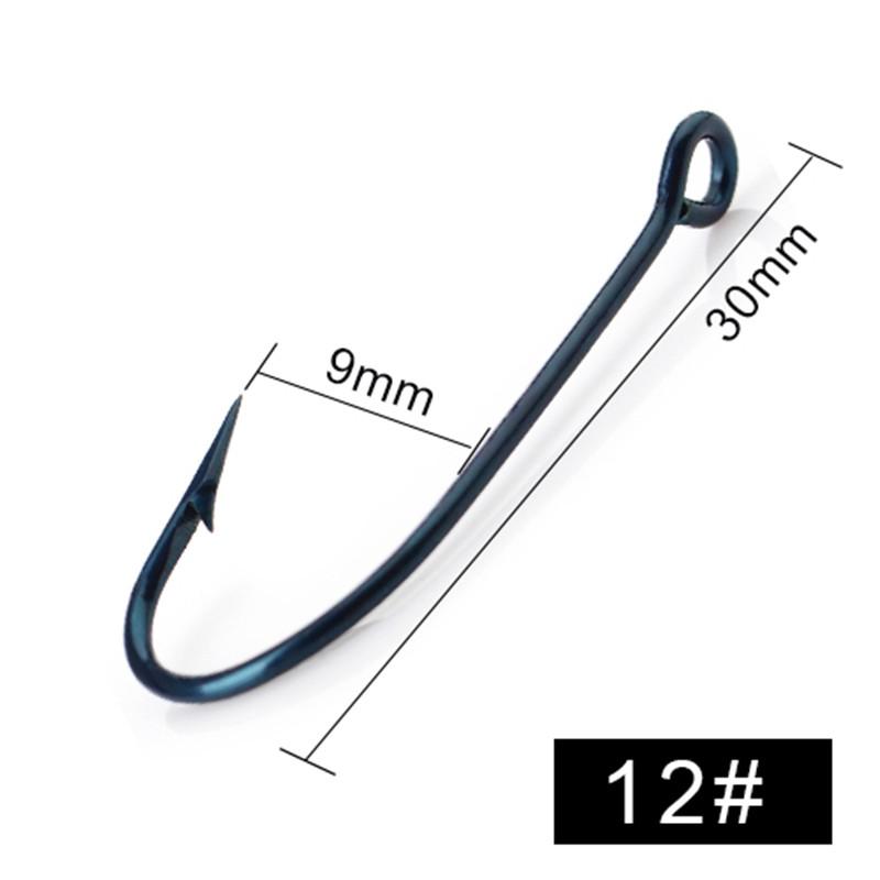 

FTK 50 шт./1 упаковка 14 мм-36 мм круглый черный никель большое кольцо морской крючок 10 #-20 # японский рыболовный крючок, крючок Isini, крючок для карповой наживки 12# чёрный