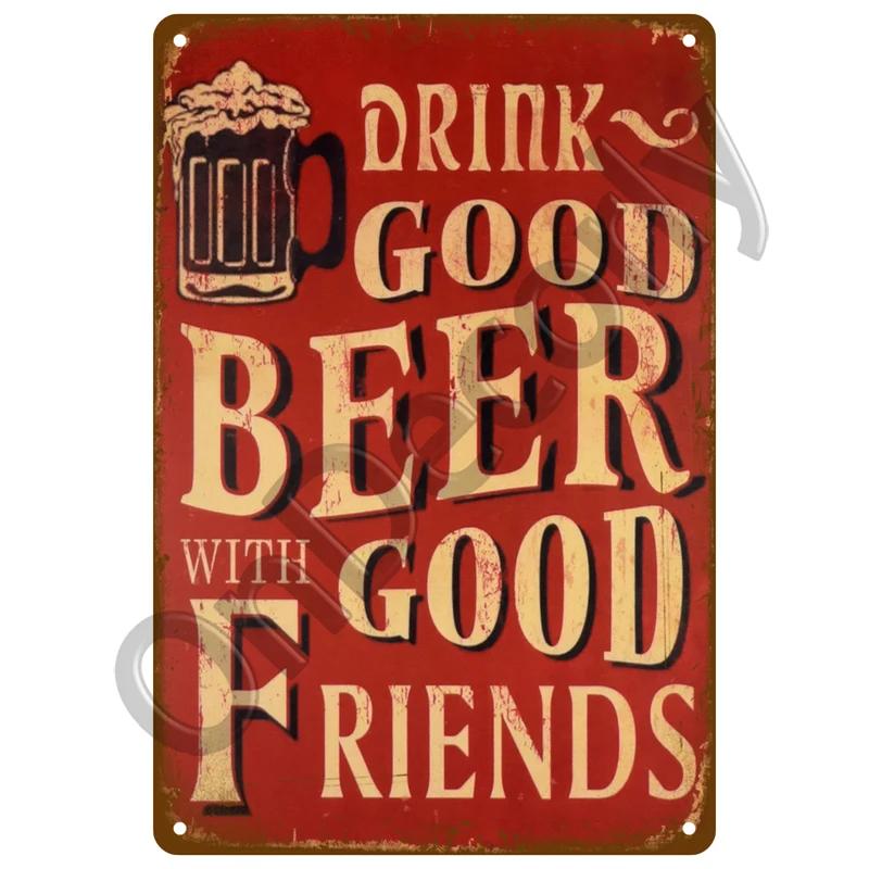 Plechová cedule pro bar, hospodu, klub, pánský doupě, železná kovová cedule, vintage plakát, nástěnná dekorace, malba studeného piva, domácí dekorace