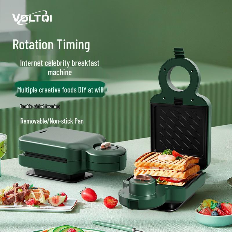 Tech Multifunctional Breakfast Machine: Bread Maker, Sandwich Press, Grill & Waffle Maker