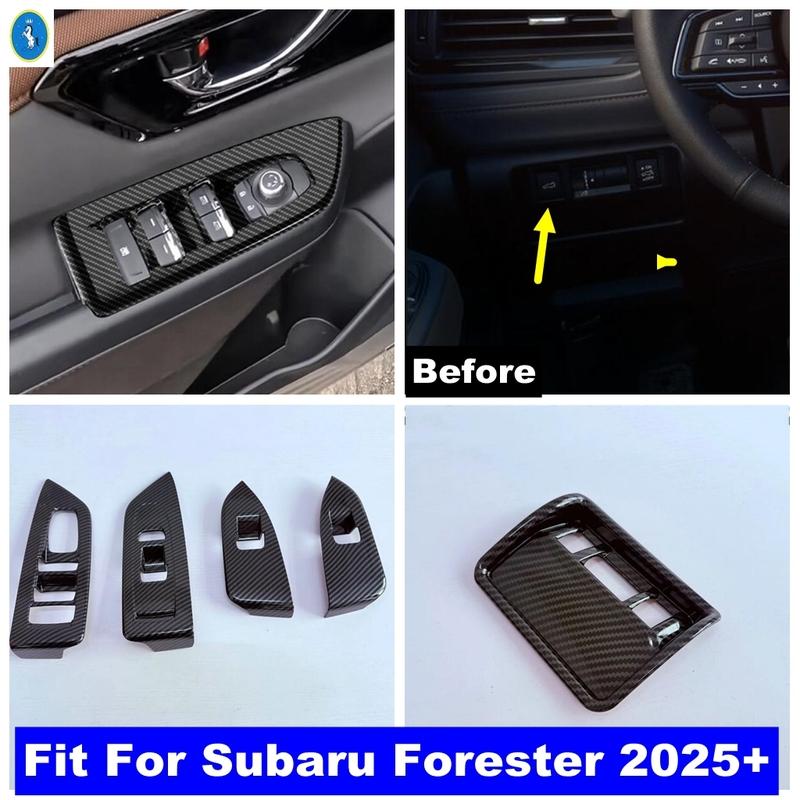 Car Window Lift Button / Head Lights Switch Butto Decor Panel Interior Cover Trim Interior Accessories For Subaru Forester 2025