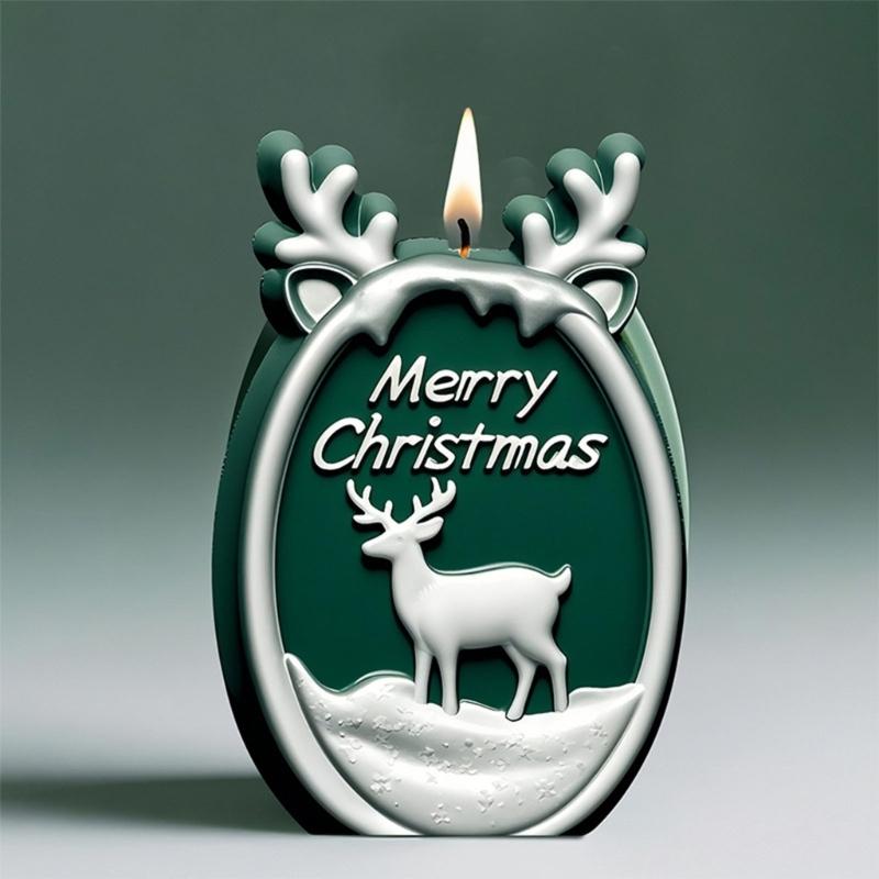 Reindeer Shaped Silicone Candle Mold For Handmade Candle Soap Epoxy Resin Project Christmas Present Home Decoration
