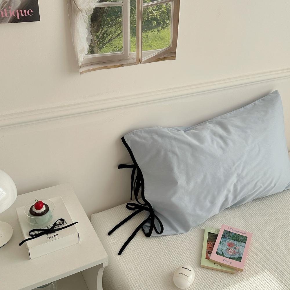 2PCS Soft Bow Pillow Cover Nordic Style Pillow Case Comfortable Cushion Covers  Girls Bedding