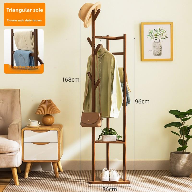 Simple coat rack Hanging hanger Floor to ceiling Living room Bedroom Children's hanger Creative clothes rack Hat rack