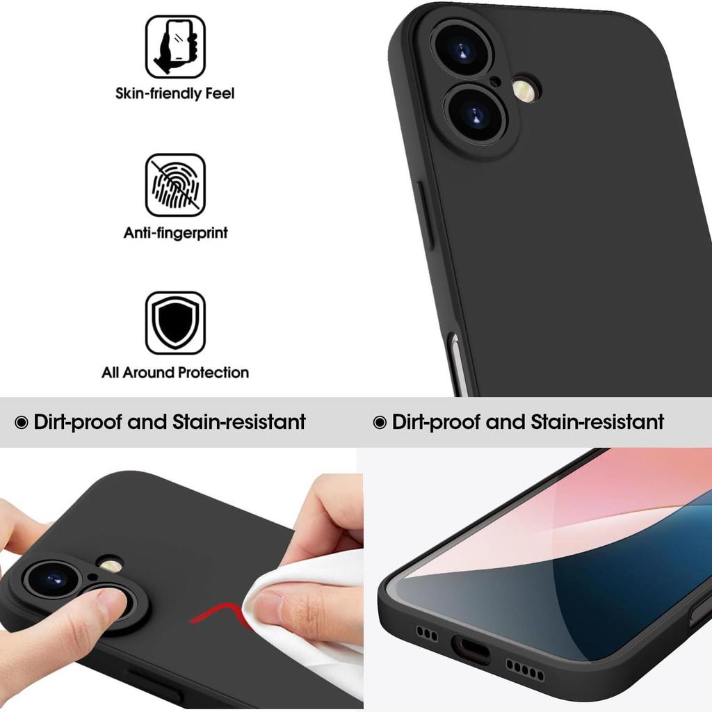 Liquid Silicone Case for iPhone 17 16 15 14 13 12 11 Pro Max 12 Mini iPhone 16 Plus 16e 17 Air Soft Protective Anti-drop Cover