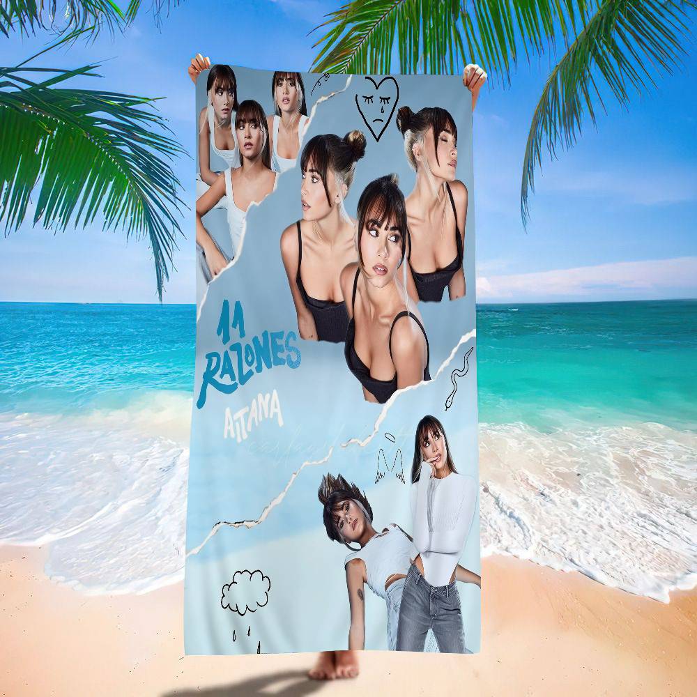 A-aitana O-ocana Singer Anmie Microfiber Printed Beach Towel Mountain Climbing Yoga Beach Swimming Running Absorbent Soft Towel