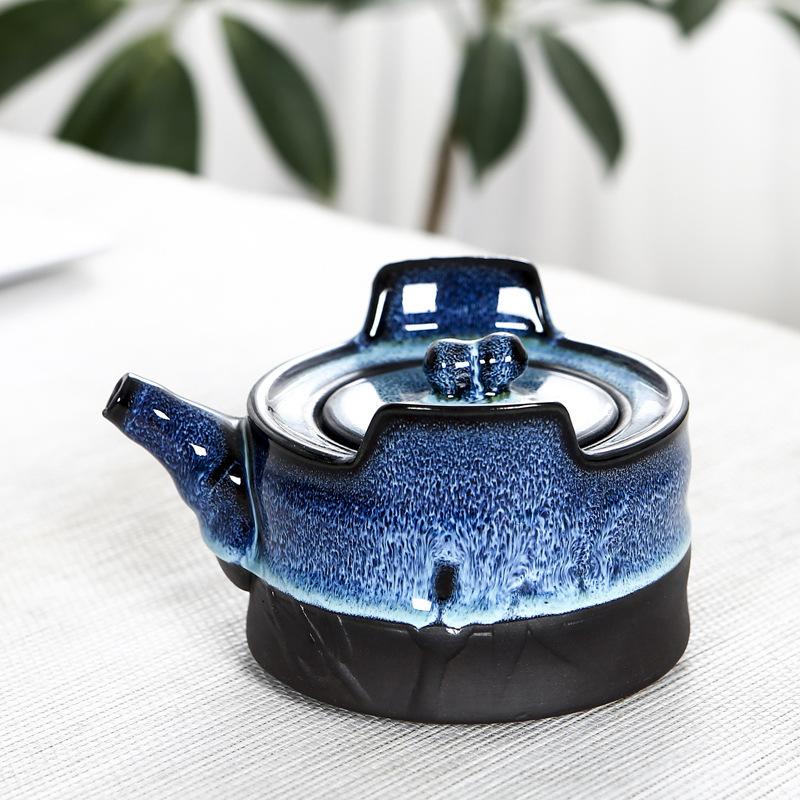 Kiln-Changed Tea Cup Single Ceramic Tea Cup Tasting Cup Kung Fu Tea Set Tenmoku Jian Zhan Master Cup Tea Bowl