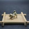 Decoration Easy Use Desktop Ornament Feng Shui Brass Pendant Zodiac Dog Tea Pet Puppy Figurines