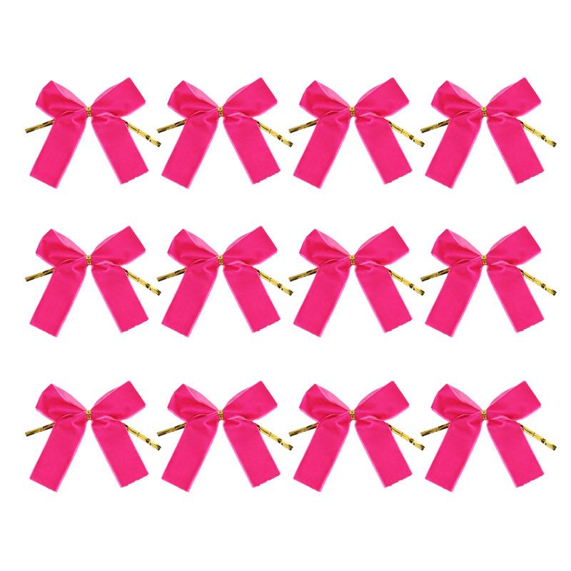 12pcs Festive Velvet Butterfly Knot Decorative Wreath Christmas Tree Ornament Gift Box Vintage Velvet Ribbon Butterfly Knot