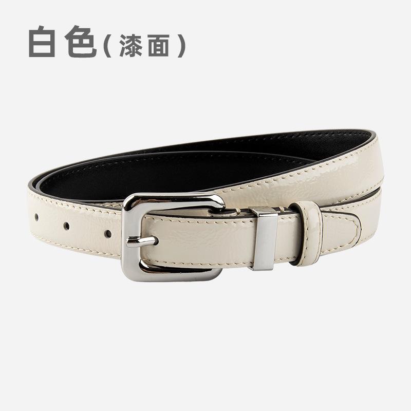 Leather Belt Women'S First Layer Of Cowhide With Suit Dress Girls Waist Thin Belt
