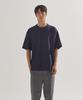 Pal Lab Unisex Essential Sleeve Point Oversized Short Sleeve T-Shirt_Pl24S5Ts007_Nv
