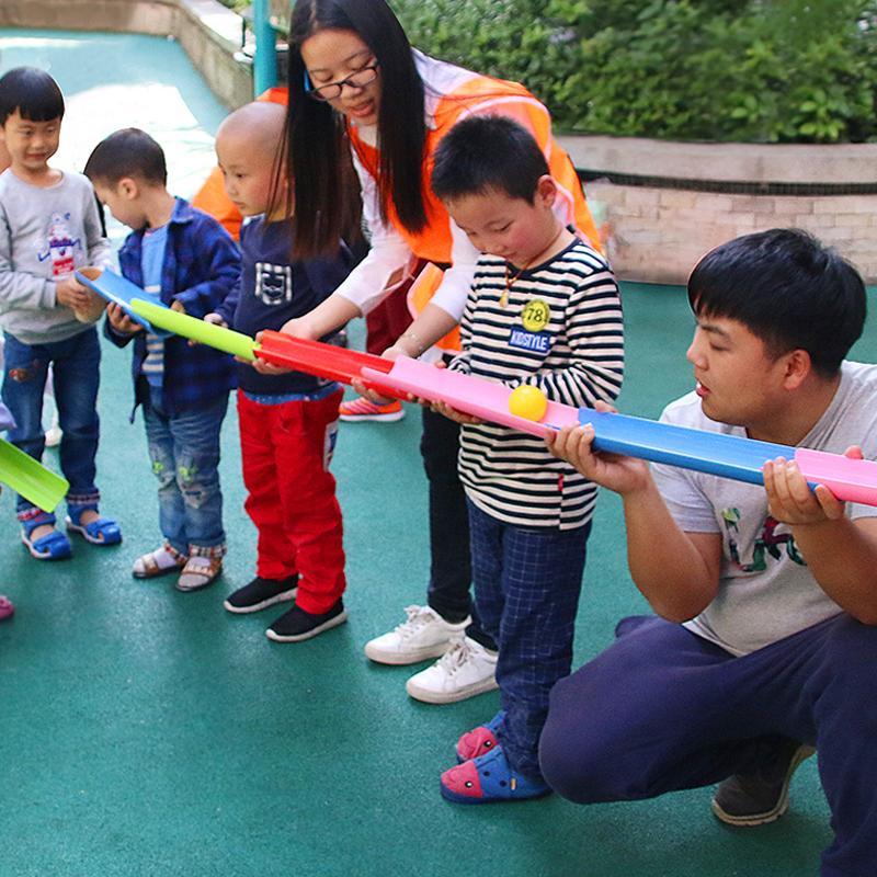 Children's Outdoor Fun Game U-shaped Groove Ball Transmission  Team Collaboration Sensory Training Parent-child Interactive Game