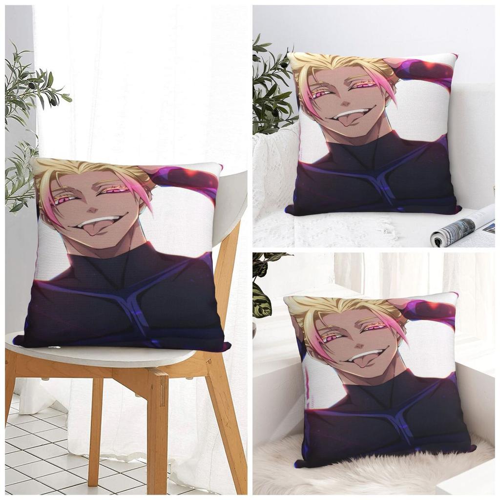 Pillow Case Anime Shidou R-Ryusei Square Pillow Cover Retro Trendy Cushion Cover Graphic Pillowcases For Sofa Bedroom Home Decor