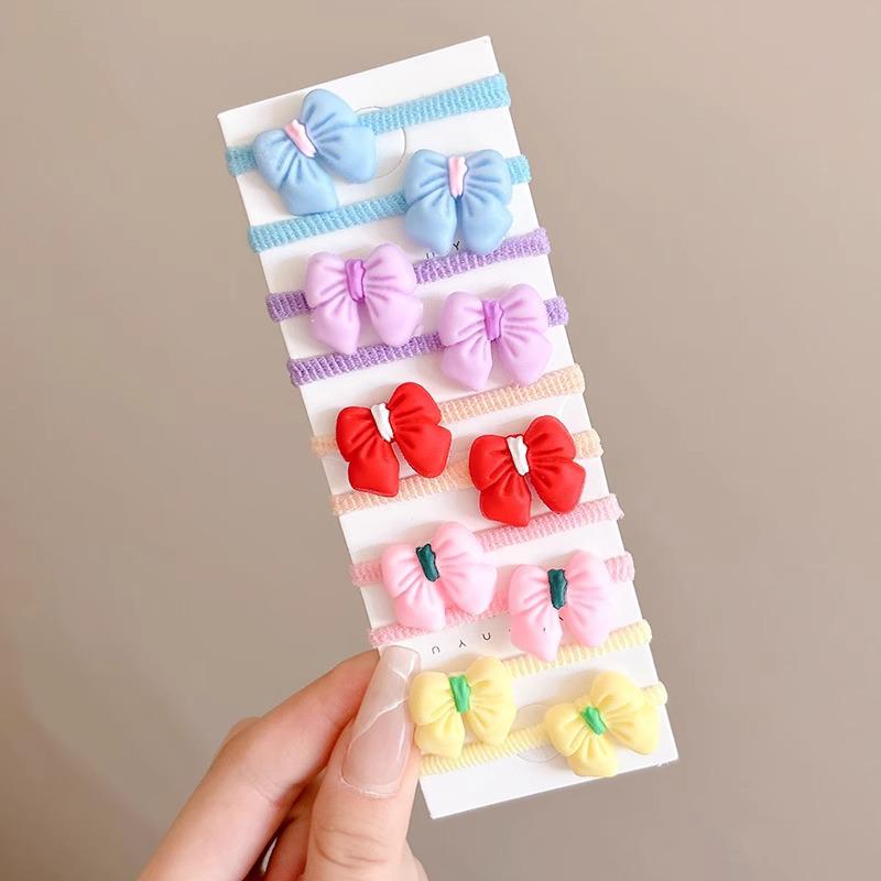 Elastice de păr colorate cu desene animate pentru copii - Drăguțe, elastice de cauciuc cu elasticitate ridicată și bentițe