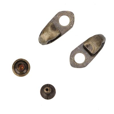 20Set Alloy Boot Lace Hooks Lace Fittings with Rivets for RepairCampHikeClimb Accessories(#7
