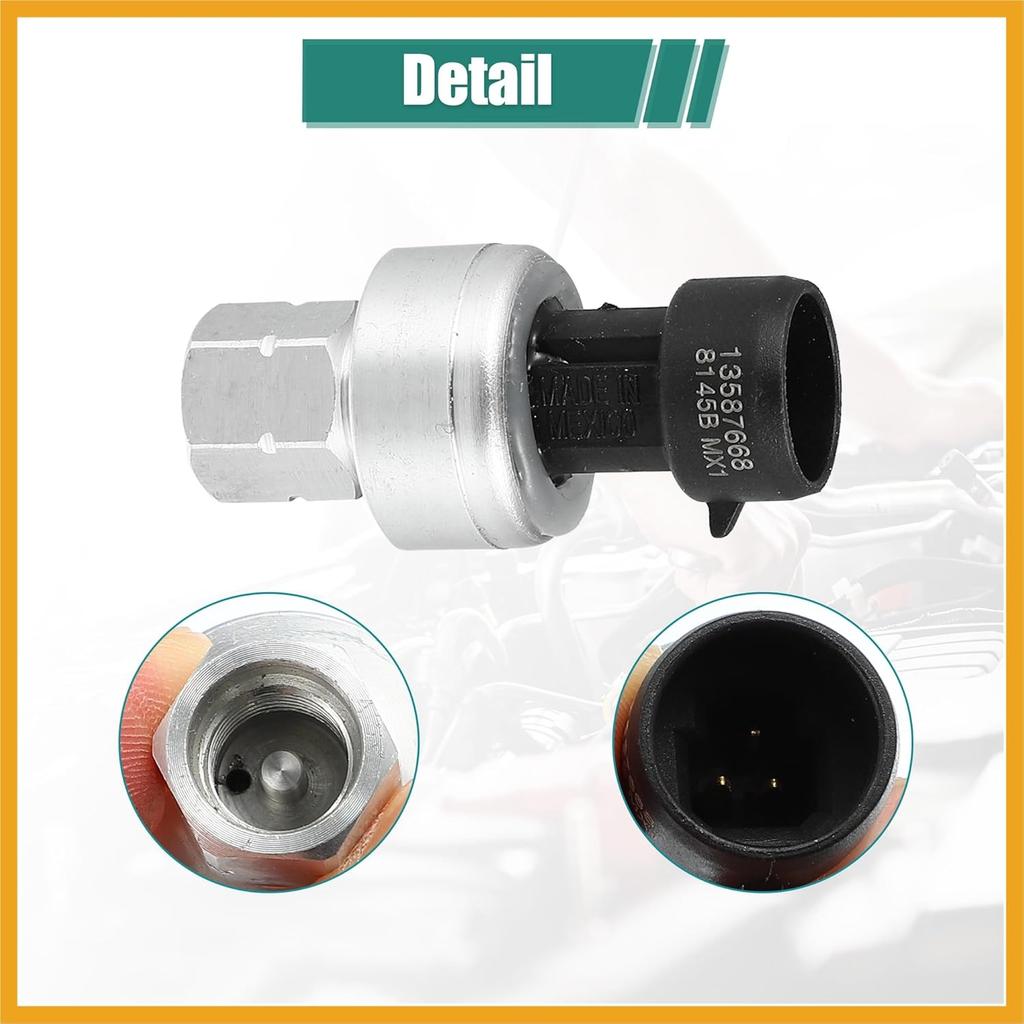 13587668 A/C Pressure Sensor Switch 22634172 Air Conditioner Clutch Cycle Switch OE for GMC Sierra for Pontiac for Buick Replacement