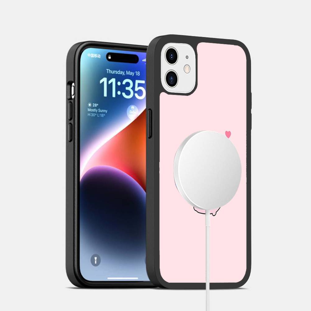 Asamimichaan Asleep Cute Asamimi Magnetic Matte Phone Case For iPhone 16 17 15 14 13 12 11 For Magsafe Wireless Charge Cover