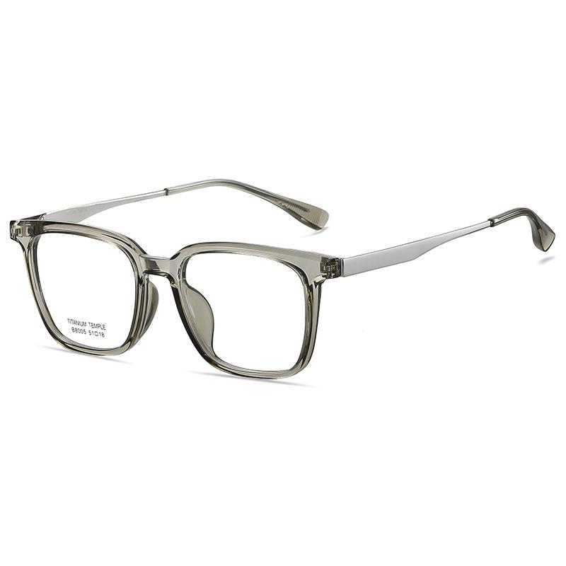 

Сверхлегкая титановая оправа для очков в современном ретро-стиле: Трендовые, Полноободковые для Мужчин и Женщин, Готовы к установке линз по рецепту оливковый/зелёный