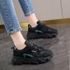 Dad shoes leather surface spring and summer new sports shoes student lightweight soft-soled running shoes