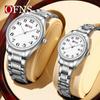 Oufanni Trendige Wasserdichte Partneruhren mit Kalender - Modische Quarzuhren für Damen und Herren