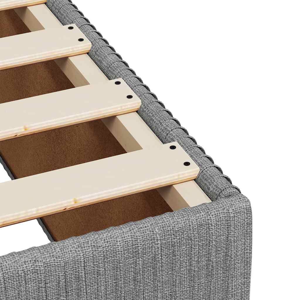 Bed Frame without Mattress Light Grey 90 x 190 cm Fabric