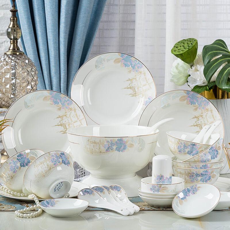 Jingdezhen Fairytale Bone China 28-Piece Dinnerware Set
