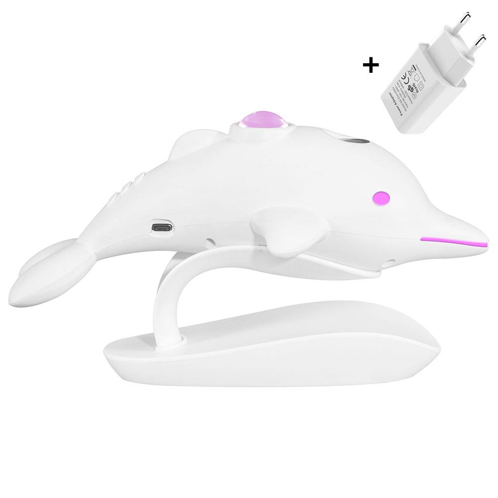 Dolphin Starry Sky Projection Lamp Starry Sky Projection Atmosphere Lamp Bedroom Night Light for Bar Gaming Room Decorative Lamp