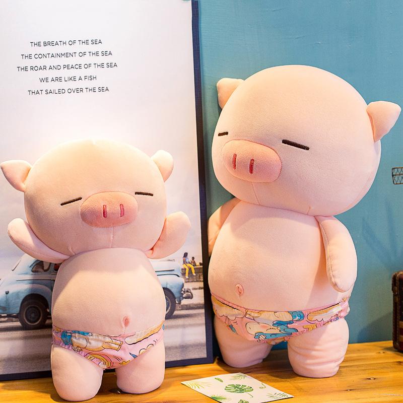 Same Style Beach Swimming Trunk Pig Pig Doll Street Stall Plush Toy Soft Rag Doll Doll