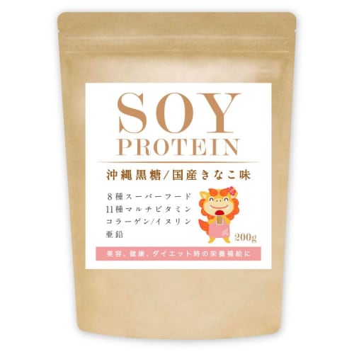 

All-in-One Diet Soy Protein, Okinawa Brown Sugar Kinako Flavor, No Additives or Artificial Sweeteners, 10 Servings, 200g, Contains 11 Multivitamins, 8