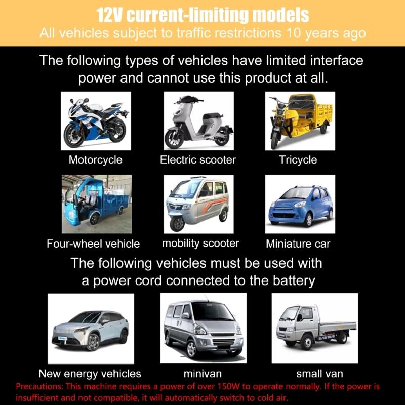 12V/24V Car Cabin Heater Digital Screen Control 150W Strong Demister Vehicle Defroster Heater for Ice Removal In Winter