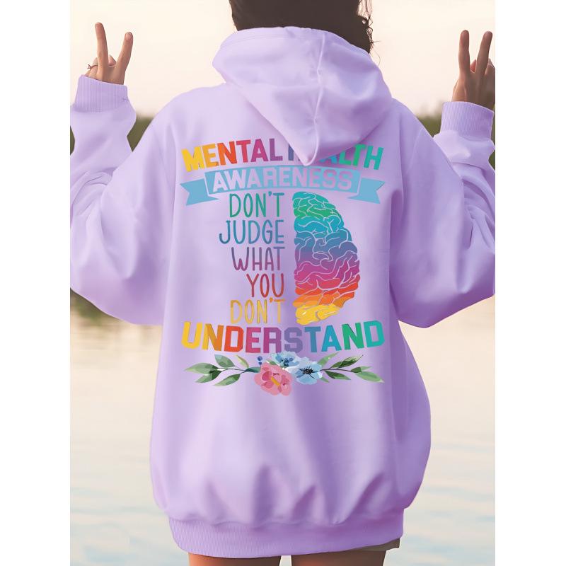 Plus Size Mental Health Awareness Pullover Hoodie