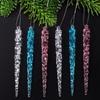 24pcs Christmas Acrylic Ice Cone Ornament Xmas Tree Hanging Decoration
