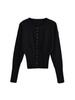 Autumn/Winter Slimming Round Neck Single-Breasted Cardigan Sweater