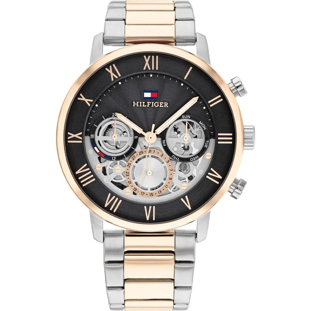 Tommy Hilfiger Men s Skeleton Chronograph Watch 1710570 серебряный/золотой