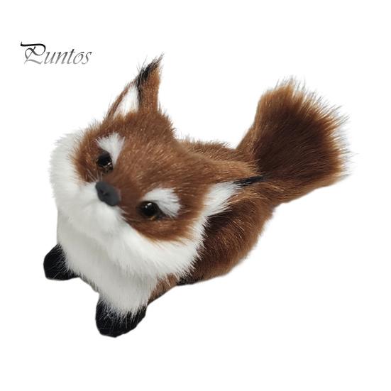 

Имитация лисы, искусственный мех, мягкая игрушка, украшение для стола в классе или дома, реалистичная пушистая кукла лиса, подарок для мальчиков и девочек темно-коричневого