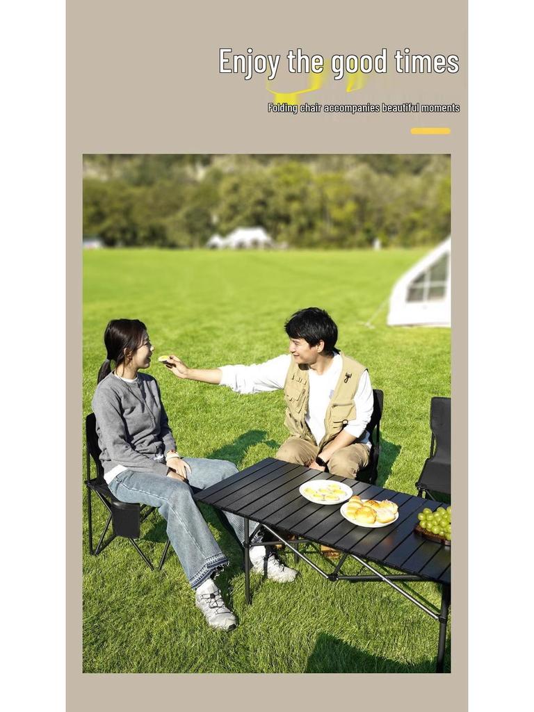 Portable Ultra-light Folding Camping and Fishing Chair with Small Stool for Art Sketching