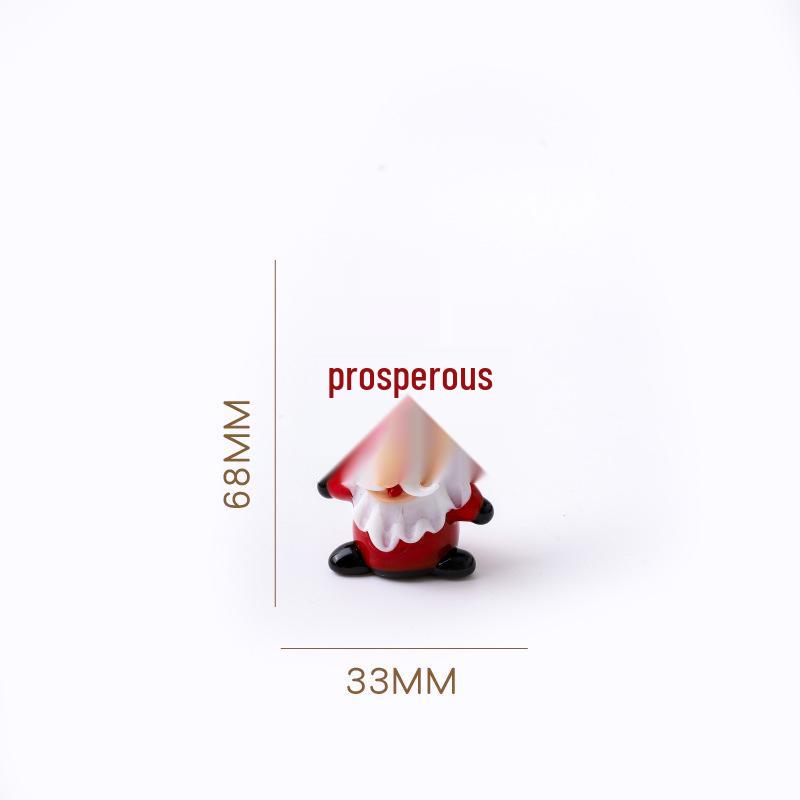 Creative Santa Claus Mini Christmas Tree Glass Ornament