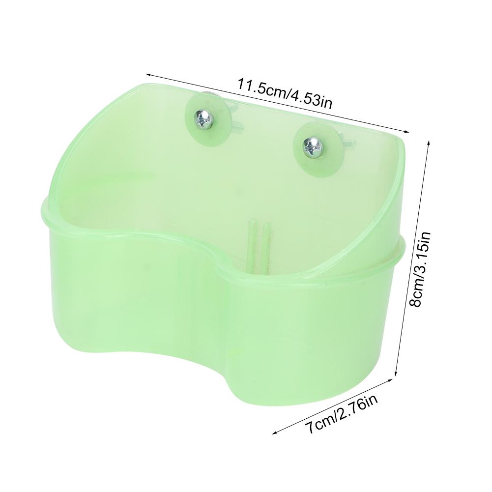 Grüne Papageien Montierbarer Futterspender Fressnapf Futter Wassernapf Becher Vogelspielzeug für Kleintiere Chinchilla