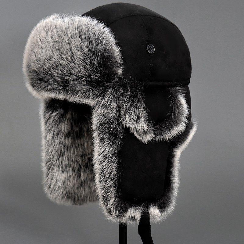 Cappelli Bomber Invernali di Peluche per Donna Uomo Cappello in Finta Pelliccia Sintetica Imitazione Cappello del Nord-Est Unisex Caldo Berretto da Neve con Paraorecchie