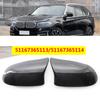 For BMW X5 F15 X6 F16 2014-2018 Pair Rear View Mirror Cap Car Side Door Mirror Cover Wing Cap Replacement 51167365113