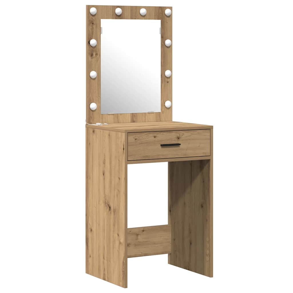 Makeup Table with Door 2 pcs Brown 50 x 41 x 135 cm Particleboard