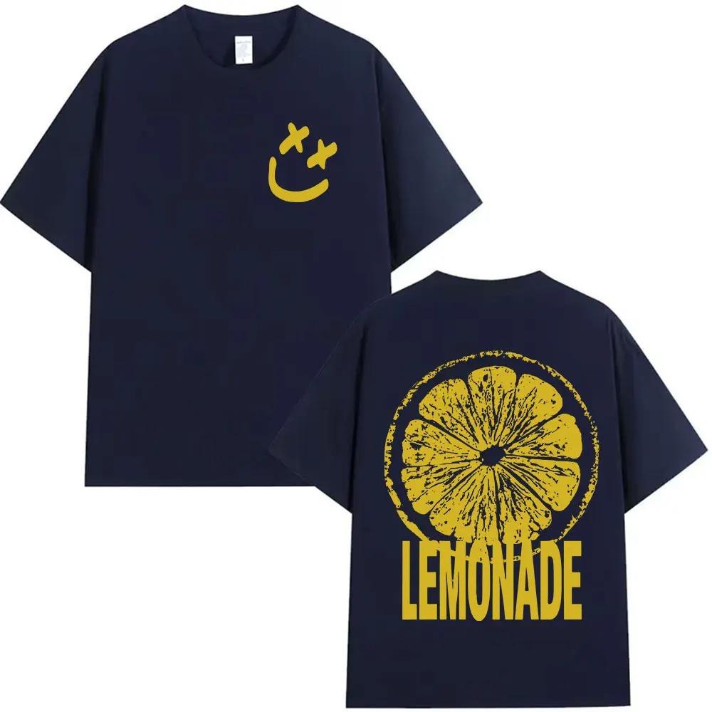 

Louis Tomlinson Lemonade Tour Harajuku Vintage Men and Women 2025 Summer Pure Cotton 100% Printed Loose Casual T-shirt L сірий