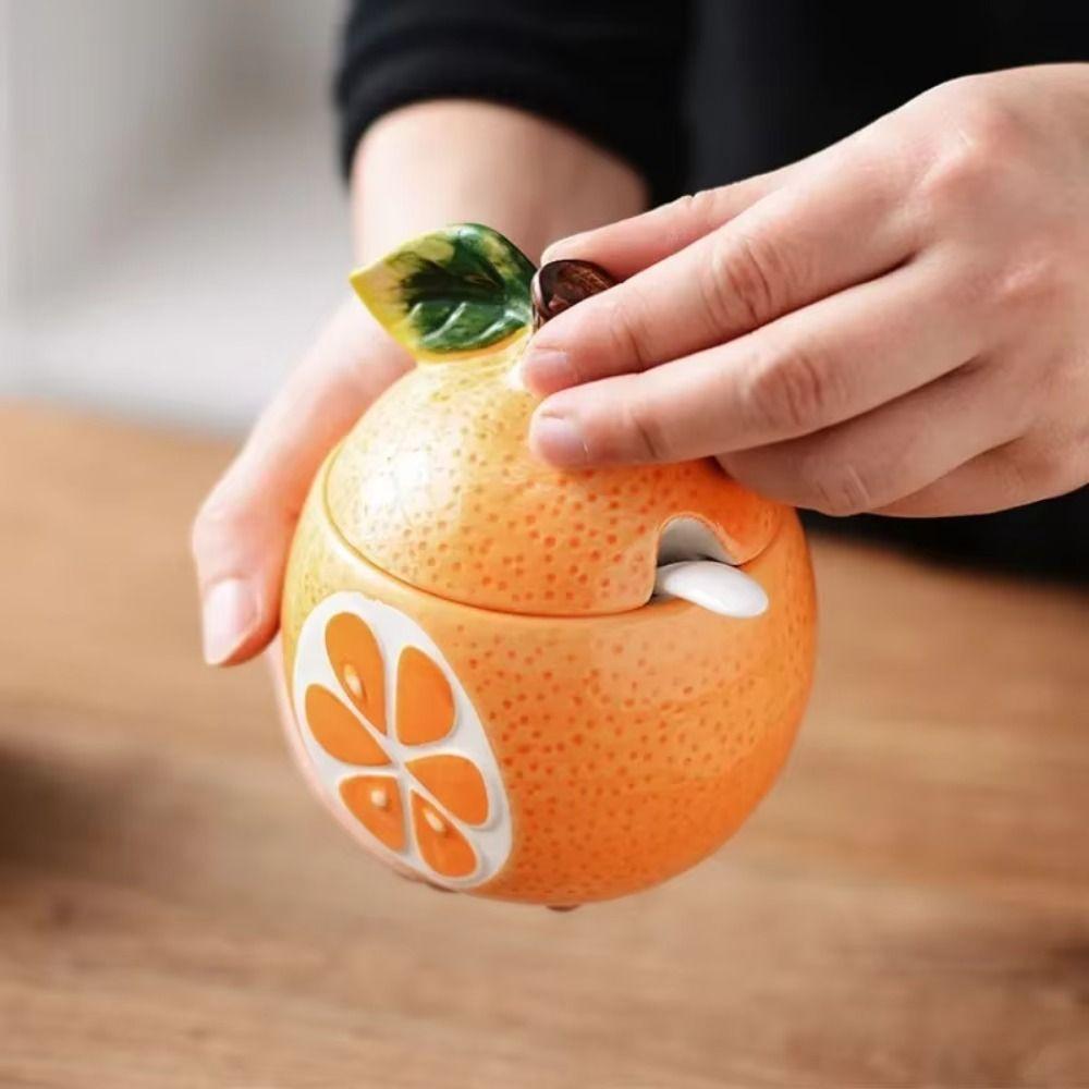 Japanese-style Salt Sugar Jar Fruit-shaped Spice Storage Jar Spice Container  Spice Storage