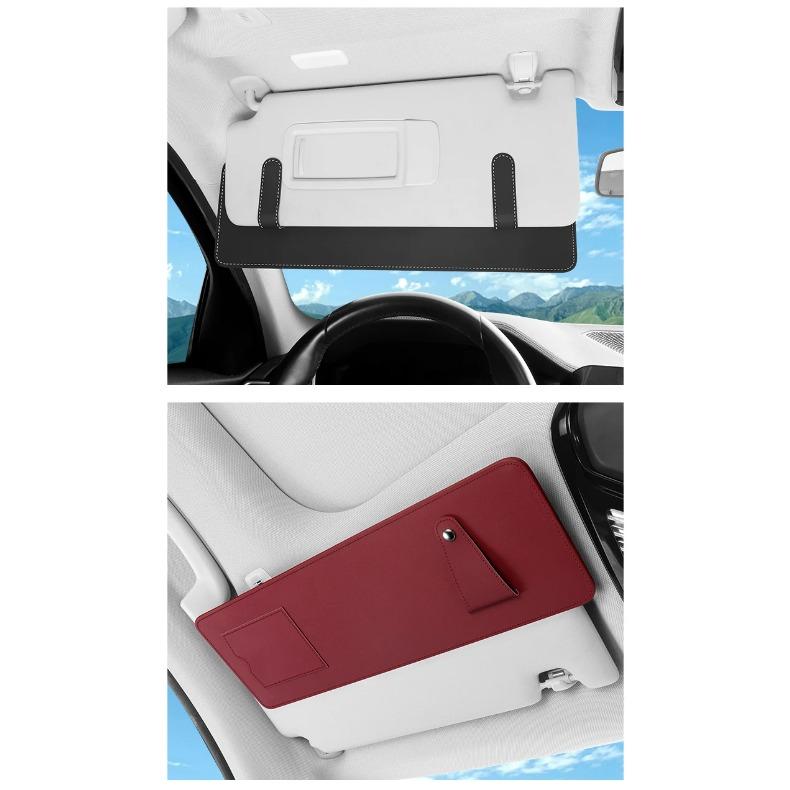 Car Sun Visor Extender Can Store Sundries Sun Blocker Car Window Glasses And Card Storage Blocker Universal For Auto Accessories