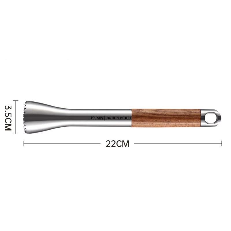 COOKER KinG 22cm Mashing Stick Stainless Steel Juice Mashing Rod Ice Crushing Hammer Juice Pressing Rod Lemon Tea Crushing Tool