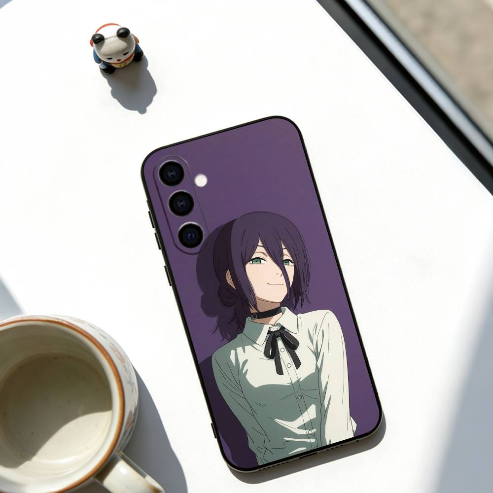 

Reze Chainsaw Man Phone Case For Samsung Galaxy A73,A72,A71,A70,A53,A52,A51,Soft Black Cover Samsung a52