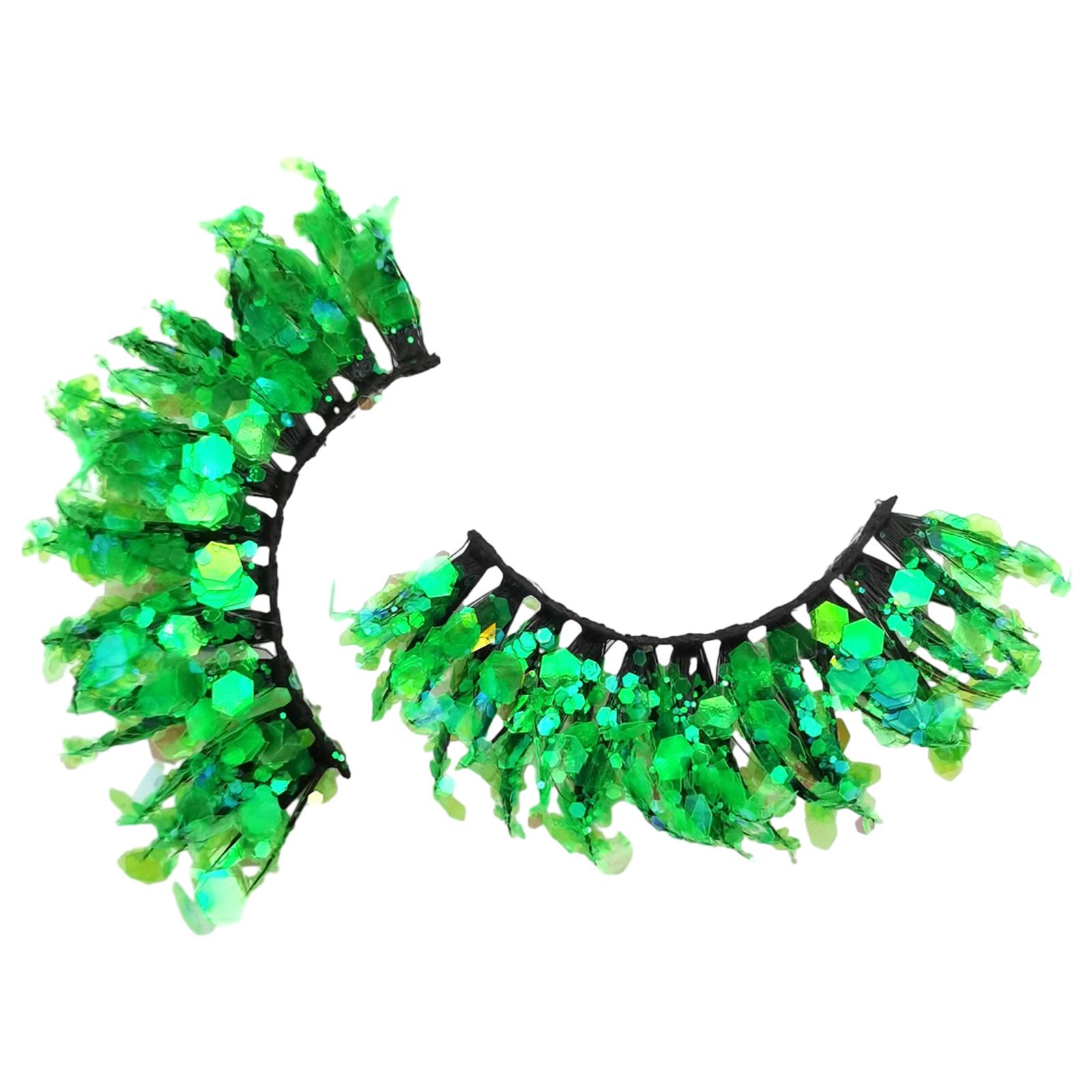 

2x многоразовые и моющиеся блестящие ресницы с пайетками для длительного гламура и стойкого ношения