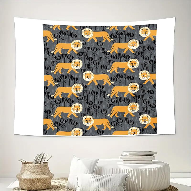 Boho Tapestry Wall Hanging Nature Forest Animals Deer Fox Woodland Aesthetic Room Decor Home Dorm Room Living Room