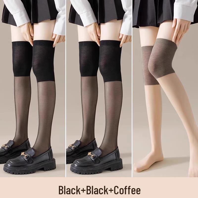 Women's Thin Over-Knee Anti-Slip Knee Pads - Warm, Anti-Snag Stockings for Summer or Air-Conditioned Rooms